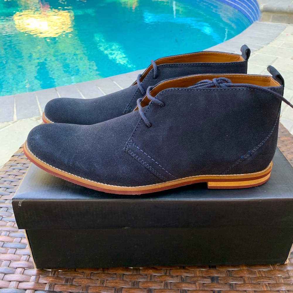 NEW Alfani Men’s Chukka Boot - Navy Blue